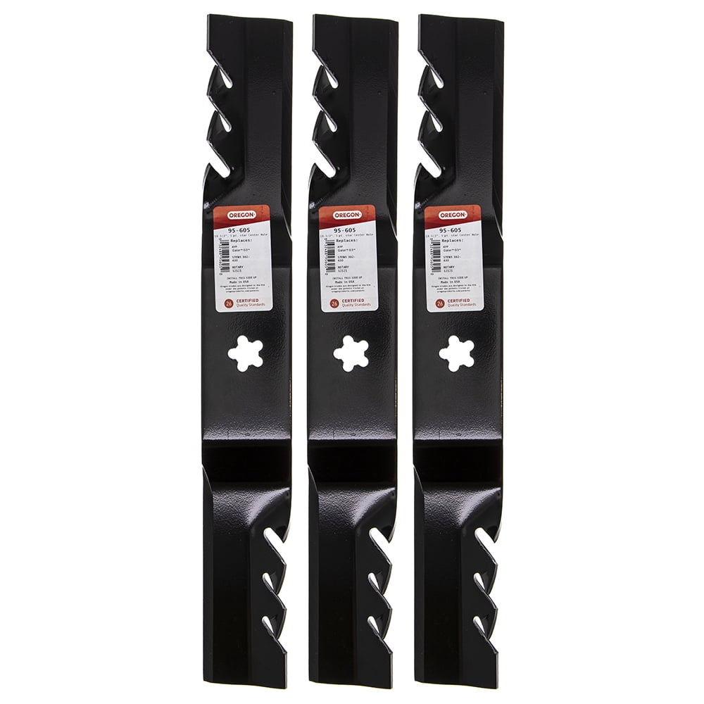 54-Inch Mower Mulch Gator Blades 187254 187255 187256 Husqvarna Craftsman Poulan (3-Pack)