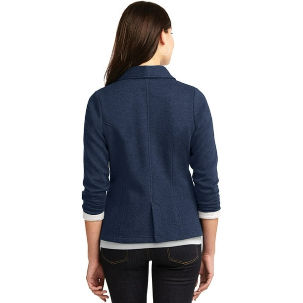 Port Authority Ladies Fleece Blazer. L298 L Dark Navy Heather