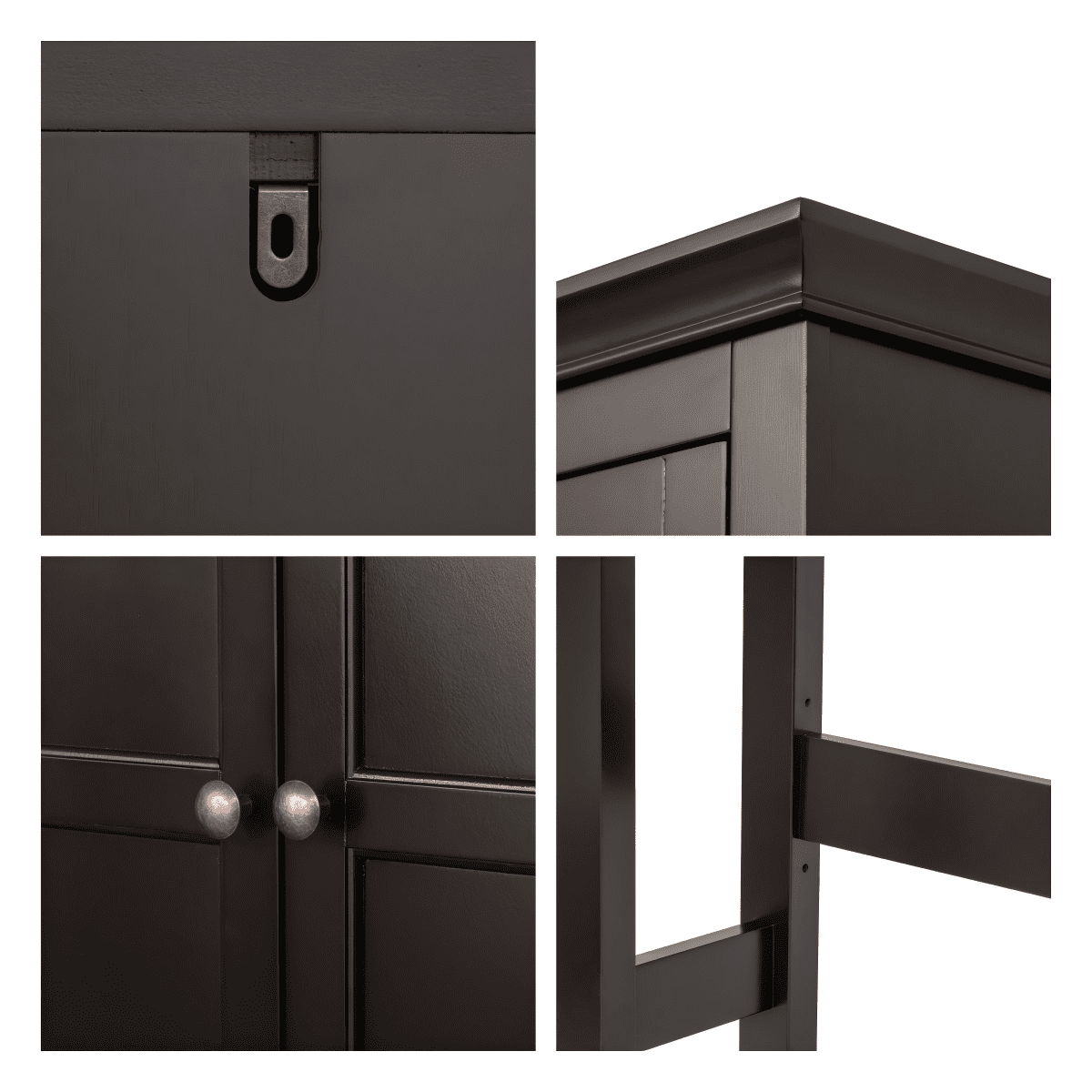 STAROUS Bathroom Storage Over The Toilet, Bathroom Cabinet Organizer with Adjustable Shelves, Bathroom Space Saver for Bathroom, Espresso