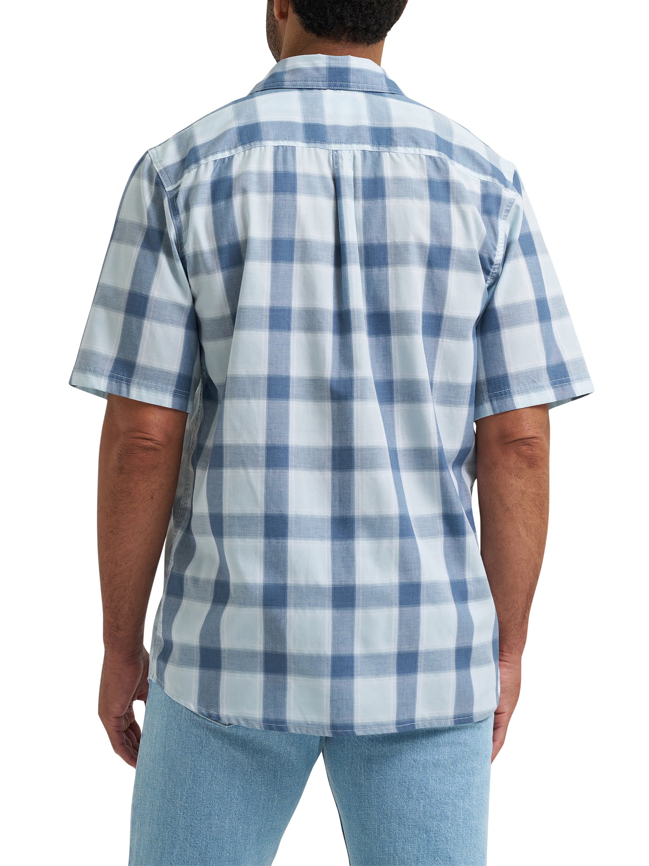 Wrangler® Men's Relaxed Stretch Poplin Shirt, Sizes S-5XL