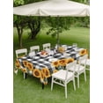 thumbnail image 4 of Outdoor Tablecloths with Umbrella Hole & Zipper, Sunflowers Rectangle Tablecloth 52x70 Inch, Farmhouse Summer Floral Black White Plaid Waterproof Table Cloth, Patio/Pool/Picnic Table Covers, 4 of 8