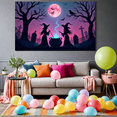 thumbnail image 4 of Spooky Witch Theme Halloween Banner Cauldron Scene Night Sky Bats Moon for Halloween Party Decoration Outdoor Indoor, 4 of 9