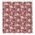 thumbnail image 2 of Ambesonne Geometric Shower Curtain, Japanese Cubes and Waves, 69"Wx84"L, Mauve Taupe Salmon and Blush, 2 of 4