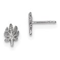 thumbnail image 1 of 925 Sterling Silver Leaf Earrings, 1 of 5