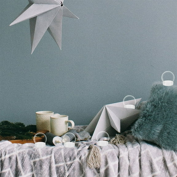 CIMAXIC 15Pcs Diy Snow Globe Kit Clear Globe Winter Snow Globe Craft Bulk For