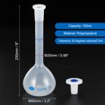 thumbnail image 2 of Uxcell 100ml Tolerance 0.3ml Polypropylene Graduated Volumetric Flask with Plug Cap, Translucent, 2 of 6