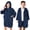 Navy Blue, variant on SUN CUBE Hooded Towel Robe for Boys Girls 7-12, Kids Swim Cover Up Hoodie, Zip Up Changing Poncho, Quick Dry Absorbent Fleece Swimsuit Coverup for Pool Beach Surf Bath, Sea Blue