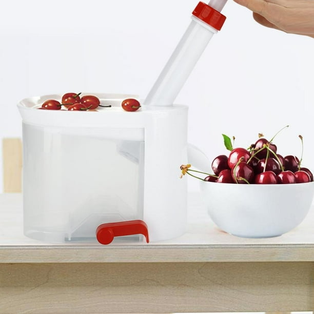 Kritne Cherry Pitter Plastic Cherry Pitter Grapes Seeds Removing Tool With Container Home Traveling Fruit Gadget Seed Removing Walmart Com Walmart Com