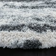 thumbnail image 4 of SAFAVIEH Fontana Data Abstract Shag Area Rug, Grey/Ivory, 5'3" x 5'3" Round, 4 of 9