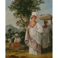 thumbnail image 2 of Agostino Brunias 15x18 Black Ornate Wood Framed Double Matted Museum Art Print Titled - A West Indian Creole Woman Attended by Her Black Servant (ca. 1780), 2 of 5