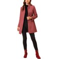 thumbnail image 2 of MODA NOVA Juniors Winter Stand Collar Long Sleeve Single Breasted Long Overcoat, 2 of 5