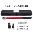 thumbnail image 2 of MesaSe Torque Wrench 1/2 3/8 1/4-inch Drive Click Torque Wrench  2-210N.   m
Precise Reversible Ratchet Torques Key Professional Bicycle Motorcycle Car Automotive Tool, 2 of 6