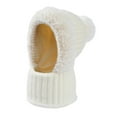 thumbnail image 3 of Gorro de invierno para mujer, gorro de protección, ideal para viajar y andar en bicicleta en climas fríos. Blanco, 3 of 8