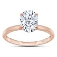 thumbnail image 2 of 1 1/3 Carat 8X6MM Oval Shape Lab Created Moissanite Diamond Solitaire Engagement Ring For Women In 14K Rose Gold Over Sterling Silver (VVS1 Clarity, 1.33 Cttw)-8.5, 2 of 6