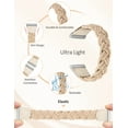 thumbnail image 4 of Wearlizer Braided Bands Compatible with Fitbit Versa 4/Versa 3/Fitbit Sense 2/Fitbit Sense Band for Women, Elastic Solo Loop Stretchy Nylon Woven Wristband, 4 of 7