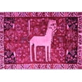 thumbnail image 1 of Ahgly Company Indoor Rectangle Animal Pink Traditional Area Rugs, 7' x 10', 1 of 4