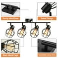 thumbnail image 6 of 17.5" Dimmable 4-Light Black Flush Mount Lights, 6 of 10