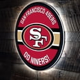 thumbnail image 5 of San Francisco 49ers 15" Round LED Lit Wall Sign, 5 of 5