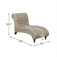 thumbnail image 7 of Lexicon St. Claire Tufting Fabric Upholstered Chaise lounge in Brown Color, 7 of 7