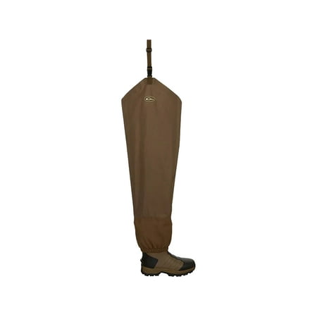 Drake EST Waterfowlers Hip Waders Rubber/ Synthetic Brown Men s 8 D