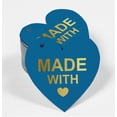thumbnail image 2 of Inkdotpot Pack Of 100 Made With Love Wedding Favor Paper Tags Craft Real Gold Foil Hang Tags, 2 of 6