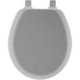 thumbnail image 3 of Mayfair Cameron Round Enameled Wood Toilet Seat in Silver with Stay·Tite Seat Fastening System and Easy·Clean Hinge, 3 of 5