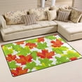 thumbnail image 2 of Dreamtimes Lightweight Non Slip Carpet Mats 60 x 39 inch (5'x 3'3"), Area Soft Rugs Floor Mat Rug Decoration for Kids Room Living Room Green Red Leaves, 2 of 6