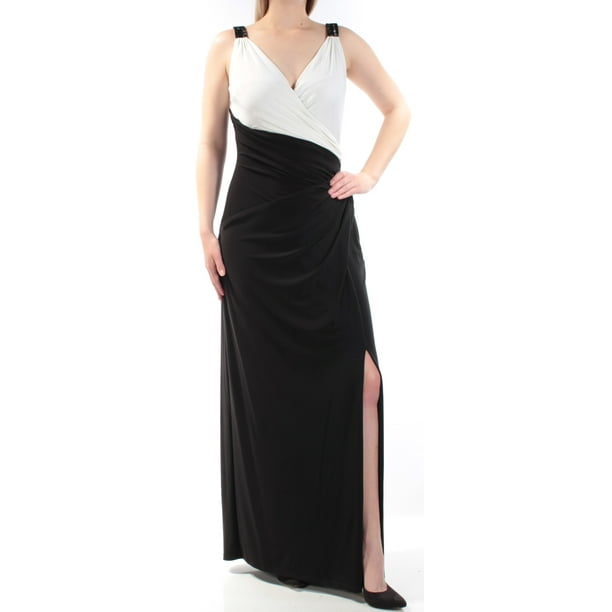 color block evening gown