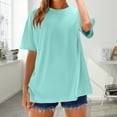 thumbnail image 5 of V-Neck Women's Short Sleeve T-shirt Women'S Loose And Comfortable Oversized Trendy T Shirt Top,Green Women's Short sleeve T-shirt XL, 5 of 9