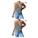 thumbnail image 4 of Qarigey Chaleco de mujer, camisola informal con tirantes finos, Top corto sin mangas, ropa de noche de fiesta de vacaciones en la playa de verano, gris Type1 NO1 Qarigey CBP228773, 4 of 4