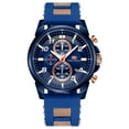 thumbnail image 2 of Men's Watches Silicone Strap Quartz Wristwatches Waterproof Chronograph Watch MF0268G, 2 of 6