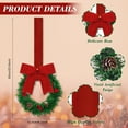 thumbnail image 2 of 4 Pcs 6" Small Christmas Kitchen Cabinet Wreaths with Ribbon Mini Kitchen Cabinet Christmas Decor for Window Door, 2 of 6