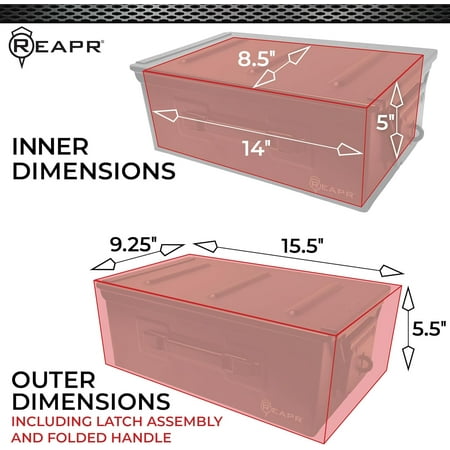 Heavy Duty Steel Ammo Can Airtight & Watertight Storage Box for Rifle Shotgun Pistol Military Tool Organizer
