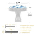thumbnail image 3 of 4 Pcs Watercolor Snowflakes Knobs for Kitchen Cabinet Cupboard Dresser Bookcase Drawer Pulls Handles Round Home Decor, 3 of 5
