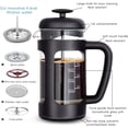 thumbnail image 3 of fafa-French Press 350ml Coffee Tea Maker with Borosilicate Glass,Soft Grip Handle, 3 of 4