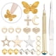 thumbnail image 1 of Juego de 153 colgantes de estrellas para decoración de uñas, con forma de corazón y luna, anillos con herramienta para perforar uñas y decoraciones., 1 of 7