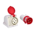 thumbnail image 4 of Industrial Plug, Insulating Shell Electric Connector 380V-415V 16A  Conductivity  Mounted Socket Set  For Power Station For Construction Site, 4 of 8