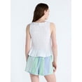 thumbnail image 3 of Free Assembly Women's and Women's Plus Smocked Peplum Sleeveless Cotton Top, Sizes X-4X, 3 of 5