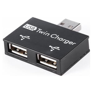 Hub Mini USB Hub 2 Port USB Convertisseur d'adaptateur de Splitter de chargeurs jumeaux pour PC USB Clés Flash