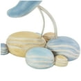 thumbnail image 6 of 18" x 17" Blue Polystone Swimming Mother and Baby Whale Sculpture with Yellow Accents, by DecMode, 6 of 10