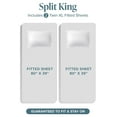 thumbnail image 2 of Split King Sheet Set - 1800 Ultra-Soft Microfiber Bed Sheets - Double Brushed - Deep Pockets - Easy Fit - 5 Piece Set - Bed Sheets (Split King, Heathered Grey), 2 of 9