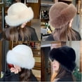 thumbnail image 4 of 2026New Women's Faux Fur Bucket Hat Plush Winter Hat with,Warm Fluffy Fisherman Cap for Cold Weather,Outdoor,Camping, 4 of 11