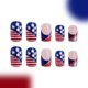 thumbnail image 4 of Uñas Cortas Brillantes con Forma de Corazón para El Día de La Independencia (24 Unidades) | Lunares Rojos y Blancos | Material Acrílico | Fácil de Usar | Kit de Decoración de Uñas para San Valentín c, 4 of 7