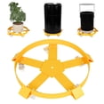thumbnail image 1 of Bingirl Chariot Tambour de 55 Gallons avec Capacité de 1250 Lb, Robuste, 5 Roues Pivotantes, Chariot à Roulettes à Cadre en Acier, 1 of 6