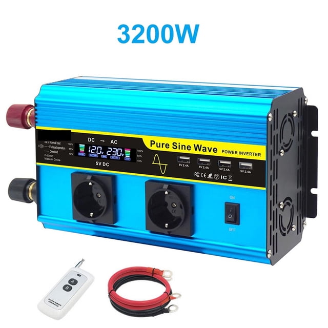Pure Sine Wave Inverter 4000W/8000W Inverter 12V 230 12v To 220 Converter 4 Way Output Voltage With 4 USB Charger 5V ,Wide Usage
