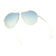 thumbnail image 4 of Retro Double Bridge Oversized Aviator Metal Rim Sunglasses Gold White - Blue Green, 4 of 4