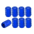 thumbnail image 1 of 8 Pcs Tapas de Válvula de Neumático, 10x17MM Tapa de Válvula Universal para Automóvil, Bicicleta, Motocicleta, Azul, 1 of 7