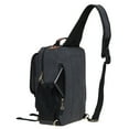 thumbnail image 4 of KAUKKO Canvas Messenger Bag Cross Body Shoulder Sling Backpack Travel Senderismo Chest Bag KAUKKO FD252-3--Black, 4 of 5