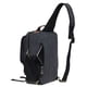 thumbnail image 4 of KAUKKO Canvas Messenger Bag Cross Body Shoulder Sling Backpack Travel Senderismo Chest Bag KAUKKO FD252-3--Black, 4 of 5