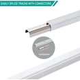 thumbnail image 4 of Aluminum Ceiling Curtain Track Set with Hooks, 9ft - 12ft Adjustable Length Ceiling/Wall Mount Curtain Rail System For Grommet/Pleated Drape, RV Ceiling Track, White, 4 of 5